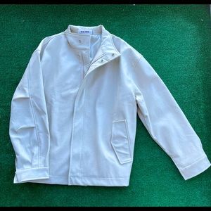 Cream Khaki Leather Jacket